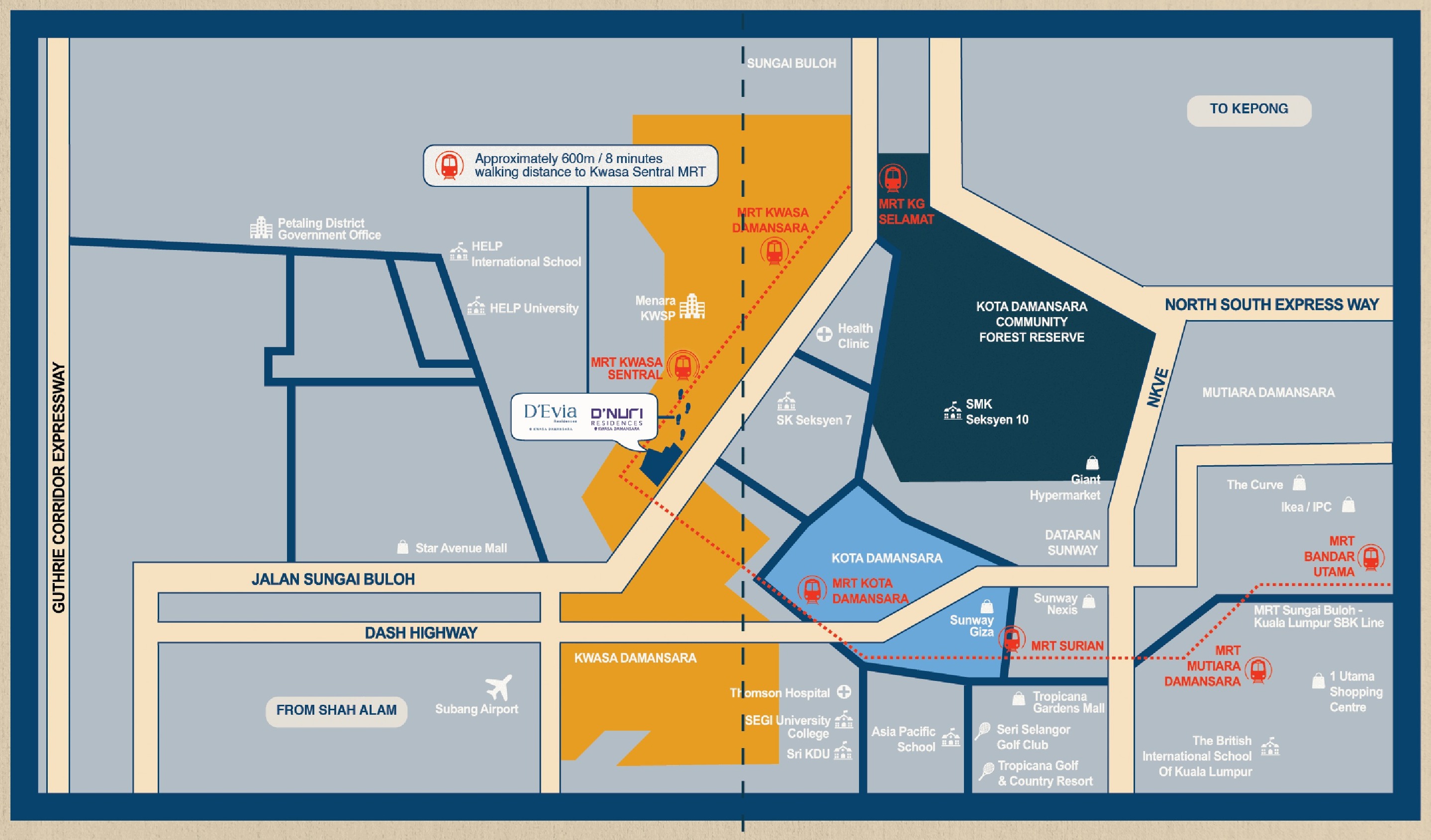 D'Evia Location Map — Kwasa Damansara